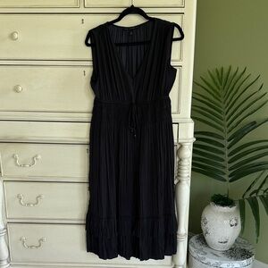 White House Black Market Black Midi Dress